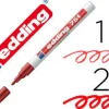 EDDING 751 ROTULADOR PERMANENTE - PUNTA REDONDA - TRAZO ENTRE 1 Y 2 MM. - TINTA OPACA - SECADO RAPIDO - COLOR ROJO