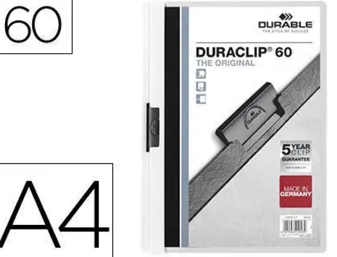 EDDING DOSSIER DURABLE A4 DURACLIP 60H BLANC 2209 BL MAK180258