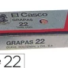 EL CASCO CAJA DE 1000 GRAPAS COLOREADAS Y GALVANIZADAS N.22. ENVASE DE 30 UDS. REF.22/6G