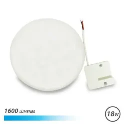 ELBAT APLIQUE LED TECHO CON BASE FIJA REDONDO 18W LUZ FRIA