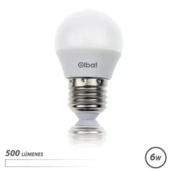 ELBAT BOMBILLA LED G45 - 6W - 500LM - E27 - LUZ BLANCA