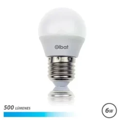ELBAT BOMBILLA LED G45 E27 6W 500 LUMENES - LUZ FRIA - COLOR BLANCO