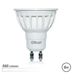 ELBAT BOMBILLA LED GU10 6W 560LM LUZ BLANCA - AHORRO ENERGETICO - LARGA DURACION - FACIL INSTALACION - COLOR BLANCO