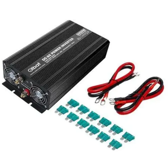 ELBAT CONVERTIDOR DE CORRIENTE ONDA PURA 3000W - COLOR NEGRO