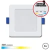 ELBAT DOWNLIGHT CUADRADO 6W - 480LM - SELECTOR 3 TEMPERATURAS - COLOR BLANCO