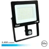 ELBAT FOCO LED DE 50W - POTENCIA: 50W - LUMENES: 5400 - SENSOR DE MOVIMIENTO - 6.500K LUZ FRIA - 30.000 - 50.000 HORAS DE VIDA - ANGULO 120º - PROTECCION: IP44 - DISTANCIA DETECCION DE MOVIMIENTO: 5 A