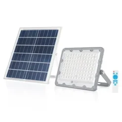 ELBAT FOCO SOLAR LED 50W - 1440LM - LUZ FRIA 6500K - AUTONOMIA HASTA 2 DIAS - CONTROL REMOTO - IP67