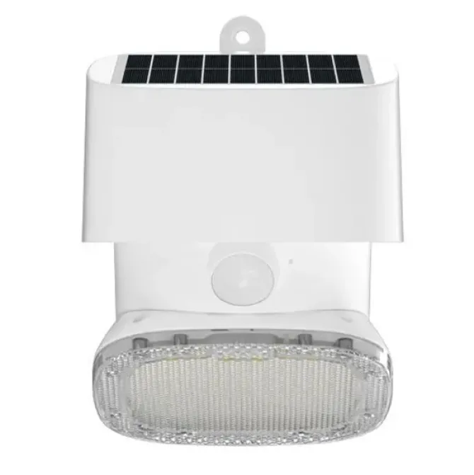 ELBAT FOCO SOLAR 2000LM - LUZ FRIA 6000K - REGULACION VERTICAL Y HORIZONTAL - PANEL SOLAR 1W - IP65 - COLOR BLANCO