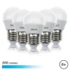 ELBAT PACK 5 BOMBILLAS LED G45 - 6W - 500LM - E27 - LUZ FRIA - COLOR BLANCO