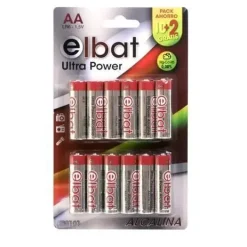 ELBAT PACK DE 12 PILAS ALCALINAS LR6/AA