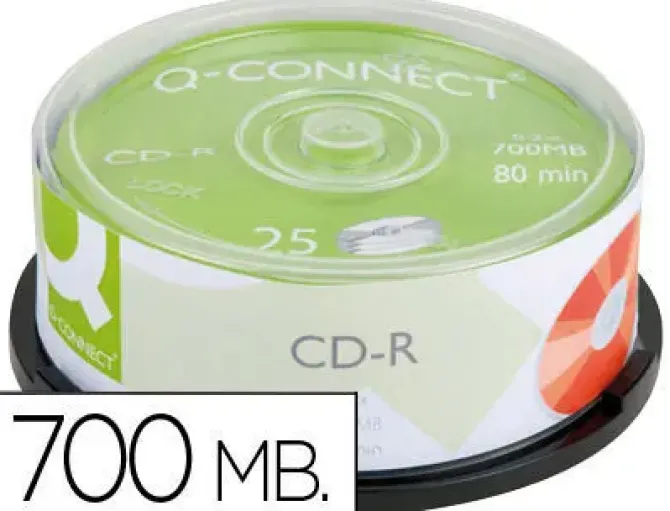 EMTEC QCONNET CD-R 700 BM 80 MIN VELOCIDAD 52X TARRINA 25 UDS CS49138