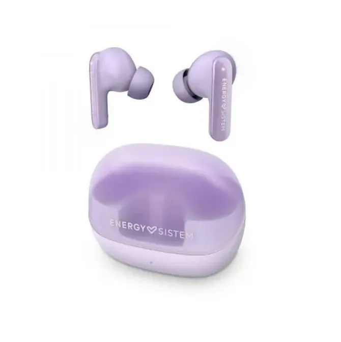 ENERGY SISTEM AURICULARES ANC - CANCELACION DE RUIDO - 25H AUTONOMIA - BLUETOOTH 5.4 - RESISTENCIA IPX4 - MATERIALES RECICLADOS - COLOR MORADO