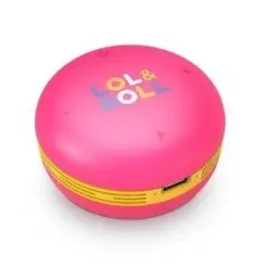 ENERGY SISTEM LOL&ROLL POP KIDS ALTAVOZ BLUETOOTH - COMPARTIR MUSICA - CORDON DESMONTABLE - PERSONAJE PARA COLOREAR - COLOR ROSA
