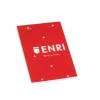 ENRI BLOC DE NOTAS GRAPADO FORMATO A7 CUADRICULADO 4X4MM - 80 HOJAS MICROPERFORADAS - TAPA BLANDA ROJA
