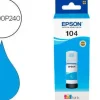 EPSON 104 CYAN BOTELLA DE TINTA ORIGINAL - C13T00P240