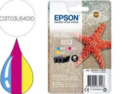 EPSON 603 PACK DE 3 CARTUCHOS DE TINTA ORIGINALES - CYAN, MAGENTA, AMARILLO - C13T03U54010