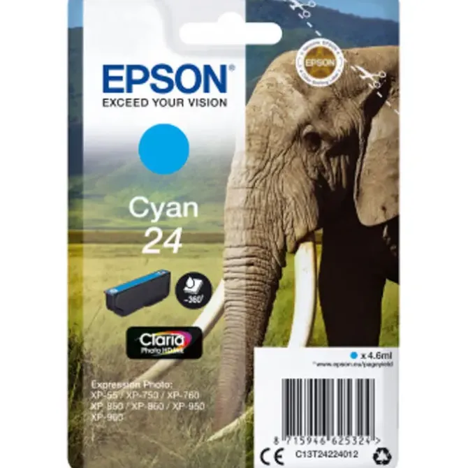 EPSON T2422 (24) CYAN CARTUCHO DE TINTA ORIGINAL - C13T24224012