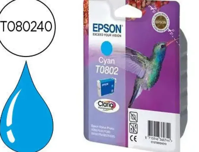EPSON T0802 CYAN CARTUCHO DE TINTA ORIGINAL - C13T08024011