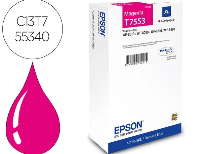 EPSON T7553 MAGENTA CARTUCHO DE TINTA ORIGINAL - C13T755340/C13T75534N