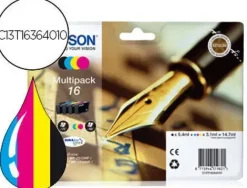 EPSON T1636 PACK DE 4 CARTUCHOS DE TINTA ORIGINALES - C13T16364012