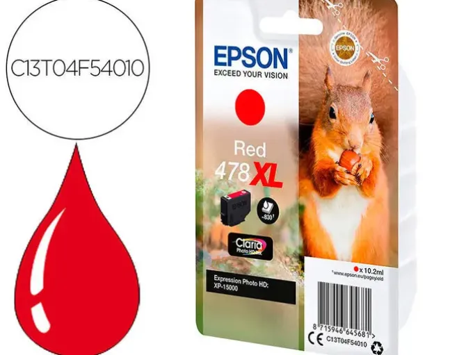 EPSON 478XL ROJO CARTUCHO DE TINTA ORIGINAL - C13T04F54010