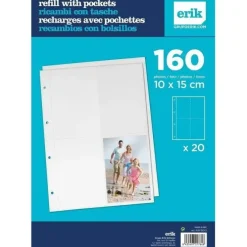 ERIK 20 HOJAS 160 BOLSILLOS FOTOS 10X15CM 40PAGINAS