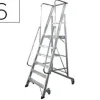 ESCALERA MOVIL KTL DE ALUMINIO CON PLATAFORMA Y GUARDACUERPOS PLEGABLE 6 PELDAÑOS SERIE 2XL-S