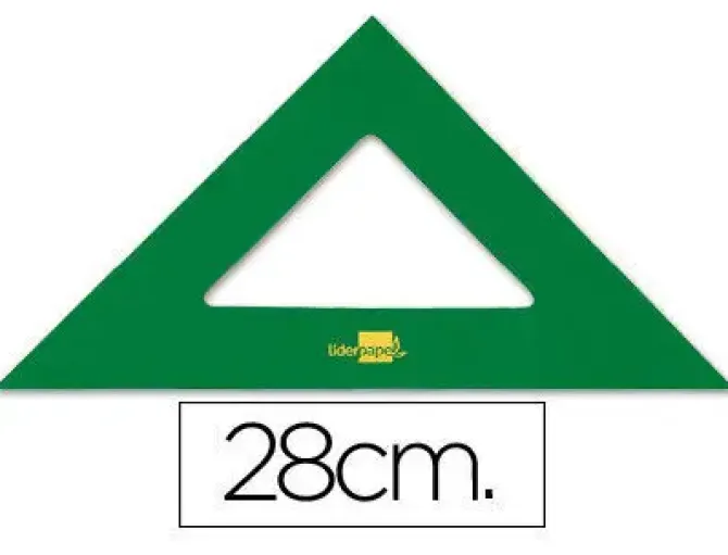 ESCUADRA LIDERPAPEL 28 CM ACRILICO VERDE