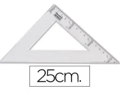 ESCUADRA LIDERPAPEL 25 CM PLASTICO CRISTAL
