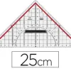 ESCUADRA M+R GEOMETRIA 25 CM PLASTICO CRISTAL