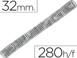 ESPIRAL METALICO Q-CONNECT 64 5:1 32MM 1,2MM CAJA DE 50 UNIDADES