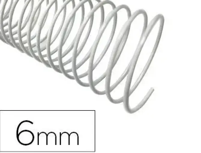ESPIRAL METALICO Q-CONNECT BLANCO 64 5:1 6 MM 1MM CAJA DE 200 UNIDADES