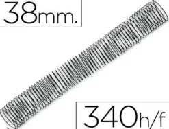 ESPIRAL METALICO Q-CONNECT 64 5:1 38MM 1,2MM CAJA DE 25 UNIDADES