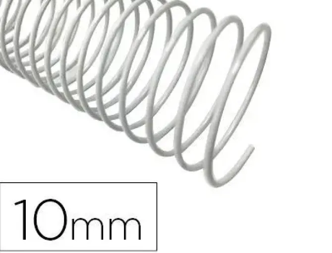 ESPIRAL METALICO Q-CONNECT BLANCO 64 5:1 10 MM 1MM CAJA DE 200 UNIDADES
