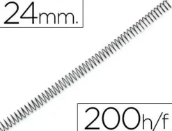 ESPIRAL METALICO Q-CONNECT 64 5:1 24MM 1,2MM CAJA DE 100 UNIDADES