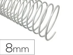 ESPIRAL METALICO Q-CONNECT BLANCO 64 5:1 8 MM 1MM CAJA DE 200 UNIDADES