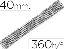 ESPIRAL METALICO Q-CONNECT 64 5:1 40MM 1,2MM CAJA DE 25 UNIDADES