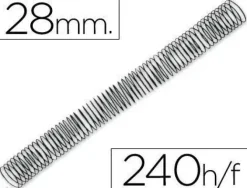 ESPIRAL METALICO Q-CONNECT 64 5:1 28MM 1,2MM CAJA DE 50 UNIDADES