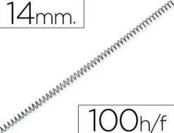 ESPIRAL METALICO Q-CONNECT 64 5:1 14 MM 1MM CAJA DE 100 UNIDADES