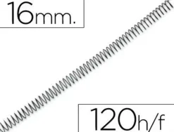 ESPIRAL METALICO Q-CONNECT 56 4:1 16MM 1,2MM CAJA DE 100 UNIDADES