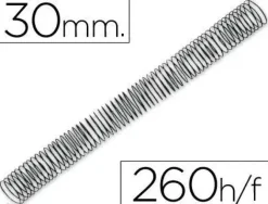 ESPIRAL METALICO Q-CONNECT 64 5:1 30MM 1,2MM CAJA DE 50 UNIDADES