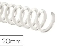 ESPIRAL PLASTICO Q-CONNECT TRANSPARENTE 32 5:1 20MM 2MM CAJA DE 100 UNIDADES