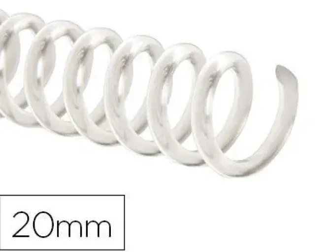 ESPIRAL PLASTICO Q-CONNECT TRANSPARENTE 32 5:1 20MM 2MM CAJA DE 100 UNIDADES