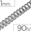 ESPIRAL WIRE 3:1 11 MM N.7 NEGRO CAPACIDAD 90 HOJAS CAJA DE 100 UNIDADES