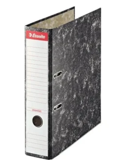 ESSELTE ARCHIVADOR DE PALANCA - CARTON - FORMATO A4 - LOMO 75MM - CAPACIDAD PARA 500 HOJAS - COLOR NEGRO JASPEADO