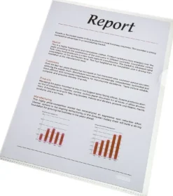 ESSELTE CAJA DE 100 DOSSIERS UÑERO - FORMATO A4 - LAMINA DE PP - GROSOS 0.12MM - COLOR TRANSPARENTE