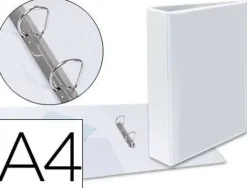 ESSELTE CANGURO PLUS CARPETA DE ANILLAS - FORMATO A4 - CAPACIDAD PARA 380 HOJAS - 2 ANILLAS DE 40MM - COLOR BLANCO