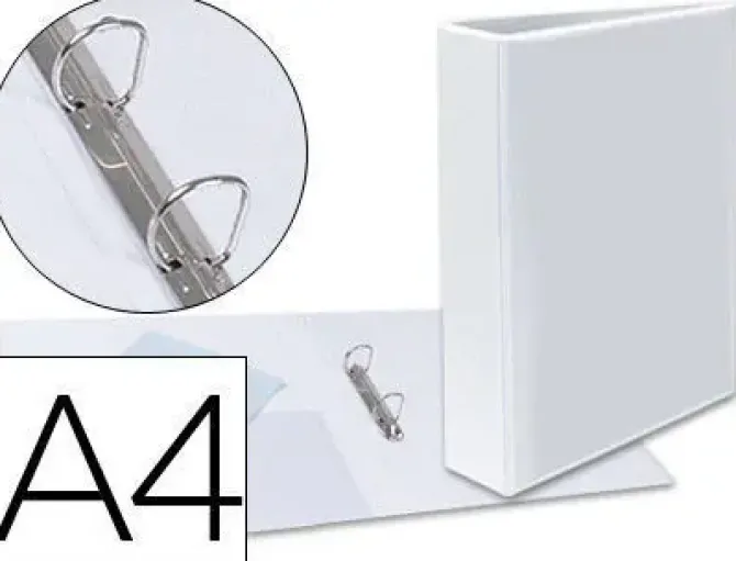 ESSELTE CANGURO PLUS CARPETA DE ANILLAS - FORMATO A4 - CAPACIDAD PARA 380 HOJAS - 2 ANILLAS DE 40MM - COLOR BLANCO