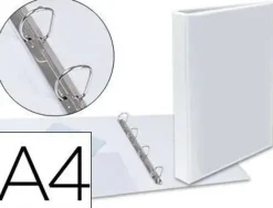 ESSELTE CANGURO PLUS CARPETA DE ANILLAS - FORMATO A4 - CAPACIDAD PARA 230 HOJAS - 4 ANILLAS DE 25MM - COLOR BLANCO