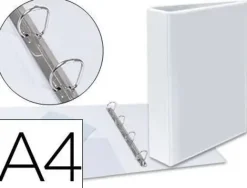 ESSELTE CANGURO PLUS CARPETA DE ANILLAS - FORMATO A4 - CAPACIDAD PARA 380 HOJAS - 4 ANILLAS DE 40MM - COLOR BLANCO